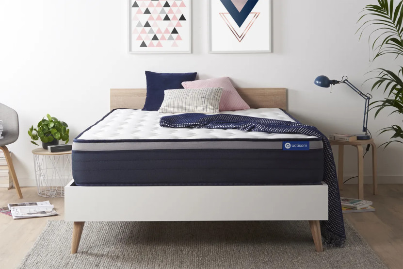 Matelas 133x183 cm Latex et mémoire de forme - Actilatex Max