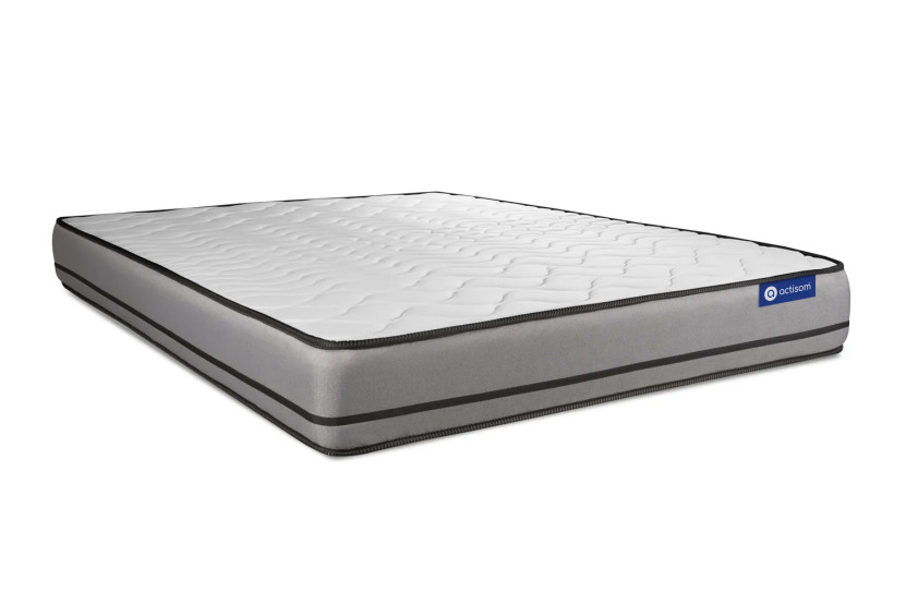 Ensemble Matelas Sommier 160x200 cm - Sommier Gris (en kit) - Actilatex Night