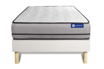 Ensemble Matelas Sommier 90x190 cm - Sommier Blanc (en kit) - Actiflex Night
