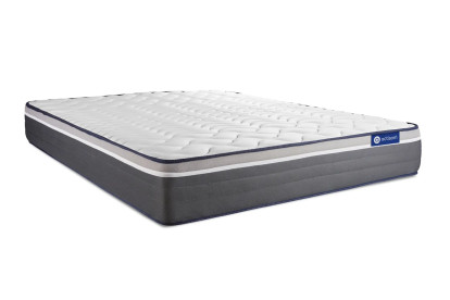 Ensemble Matelas Sommier 120x200 cm - Sommier Blanc (en kit) - Actiflex Plus