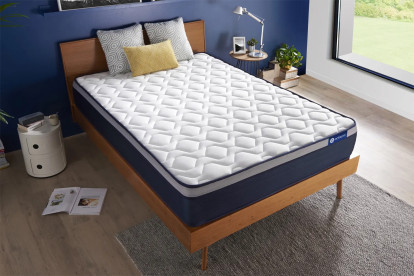 Matelas 130x210 cm Ressorts ensachés et Mémoire de forme - Actiflex Max