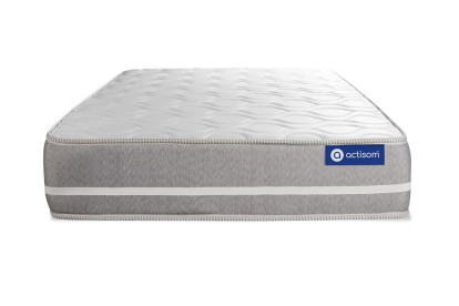 Ensemble Matelas Sommier 80x190 cm - Sommier Gris (en kit) - Actimemo Touch