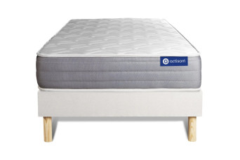 Ensemble Matelas Sommier 80x190 cm - Sommier Blanc (en kit) - Actilatex Dream
