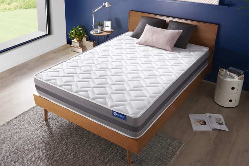 Matelas 100x210 cm Ressorts ensachés et Mémoire de forme - Actiflex Relax