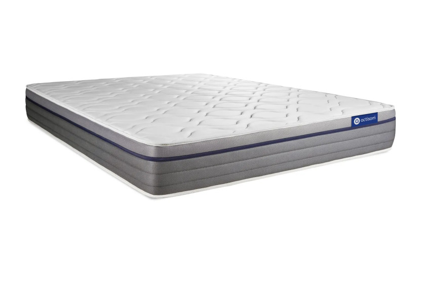 Ensemble Matelas Sommier 140x210 cm - Sommier Blanc (en kit) - Actiflex Zen