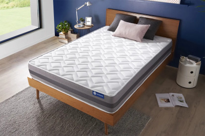 Matelas 130x200 cm Ressorts ensachés et Mémoire de forme - Actiflex Relax