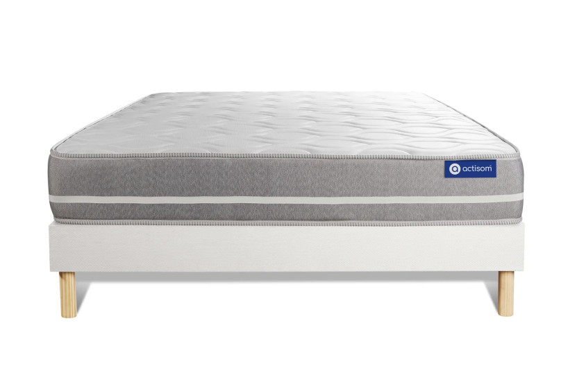 Ensemble Matelas Sommier 160x200 cm - Sommier Blanc (en kit) - Actiflex Touch