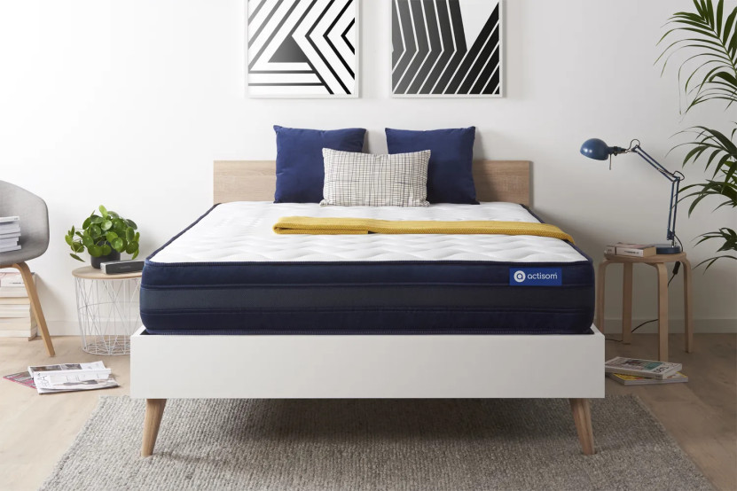 Matelas 130x190 cm Latex et mémoire de forme - Actilatex Tech