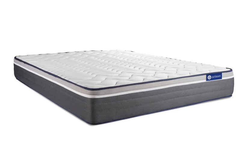 Ensemble Matelas Sommier 120x210 cm - Sommier Gris (en kit) - Actiflex Plus