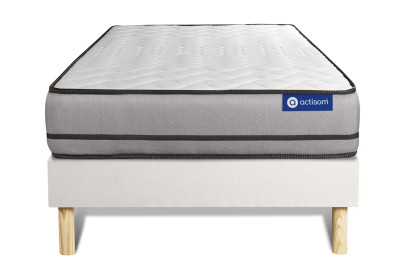 Ensemble Matelas Sommier 80x200 cm - Sommier Blanc (en kit) - Actilatex Night
