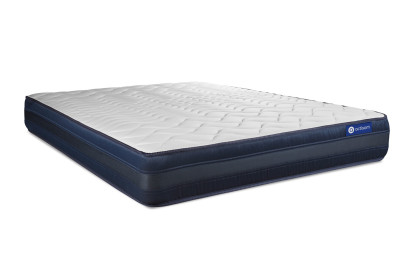 Ensemble Matelas Sommier 180x200 cm - Sommier Blanc (en kit) - Actimemo Tech