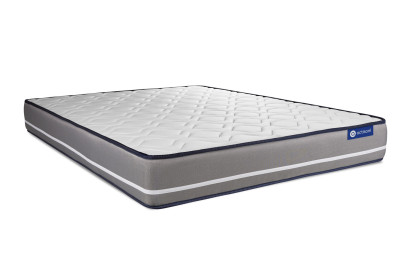 Ensemble Matelas Sommier 180x210 cm - Sommier Gris (en kit) - Actilatex Pur