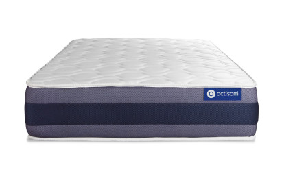 Ensemble Matelas Sommier 90x200 cm - Sommier Gris (en kit) - Actilatex Morpho