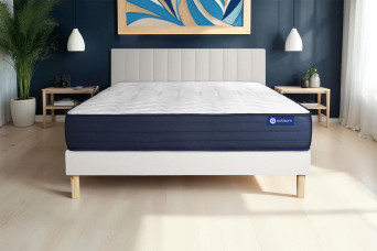 Ensemble Matelas Sommier 180x200 cm - Sommier Blanc (en kit) - Actiflex Life