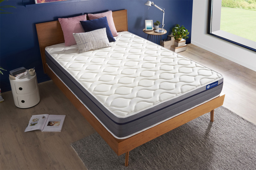 Matelas 200x200 cm Ressorts ensachés et Mémoire de forme - Actiflex Zen