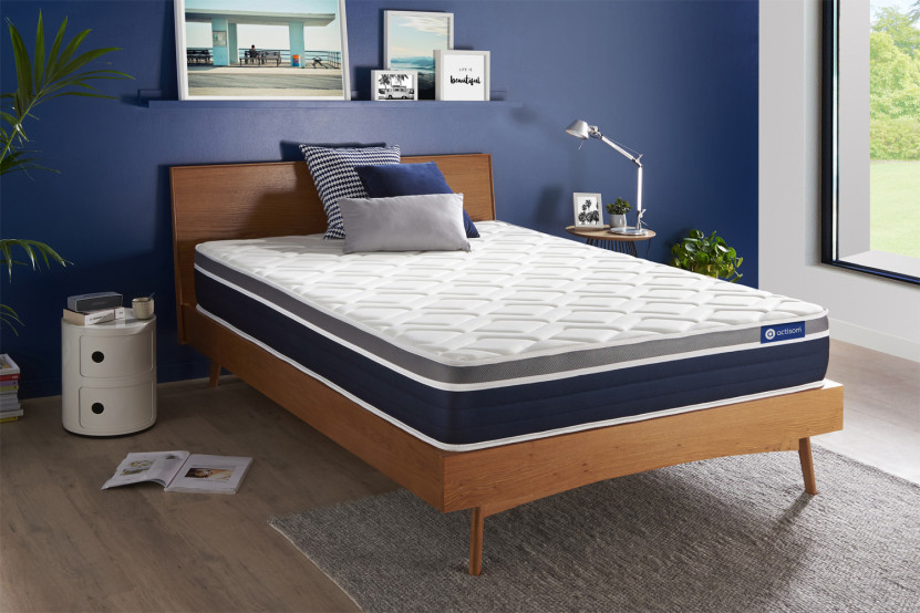 Matelas 135x200 cm Ressorts ensachés et Mémoire de forme - Actiflex Confort