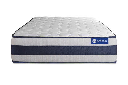 Ensemble Matelas Sommier 90x200 cm - Sommier Gris (en kit) - Actilatex Ergo