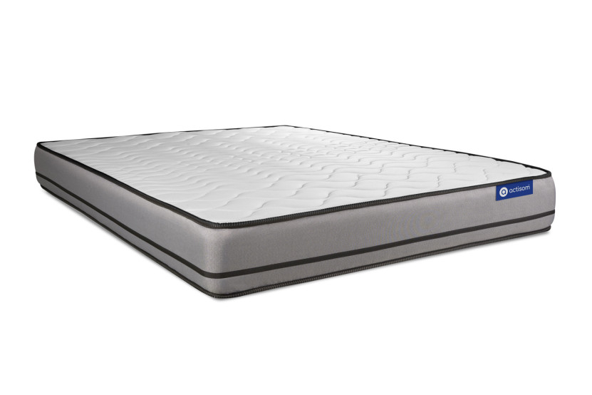 Ensemble Matelas Sommier 120x195 cm - Sommier Gris (en kit) - Actilatex Night