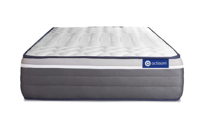 Ensemble Matelas Sommier 80x190 cm - Sommier Gris (en kit) - Actiflex Plus