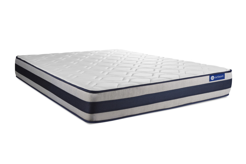 Ensemble Matelas Sommier 160x210 cm - Sommier Gris (en kit) - Actiflex Ergo