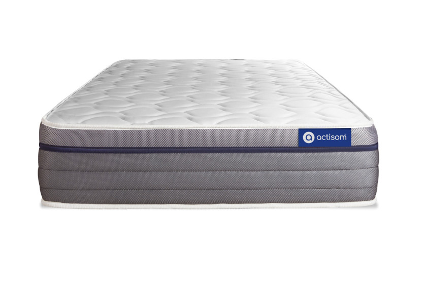 Ensemble Matelas Sommier 90x200 cm - Sommier Gris (en kit) - Actiflex Zen