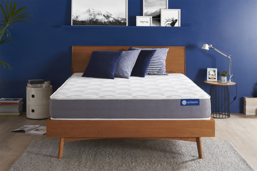 Matelas 130x210 cm Ressorts ensachés et Mémoire de forme - Actiflex Dream
