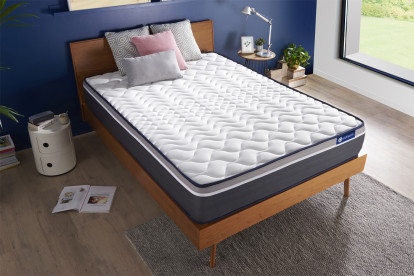 Matelas 135x190 cm Ressorts ensachés et Mémoire de forme - Actiflex Plus
