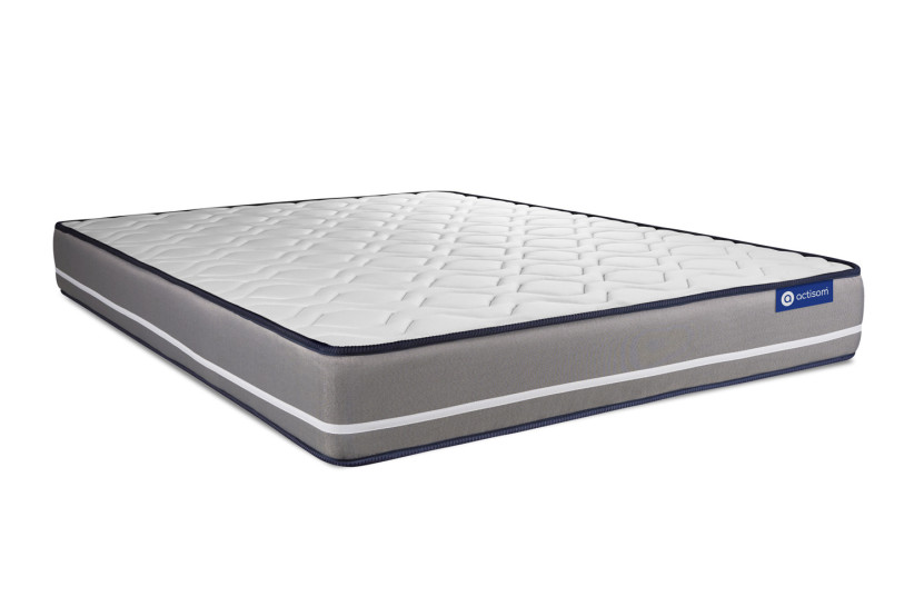 Ensemble Matelas Sommier 160x190 cm - Sommier Gris (en kit) - Actimemo Pur