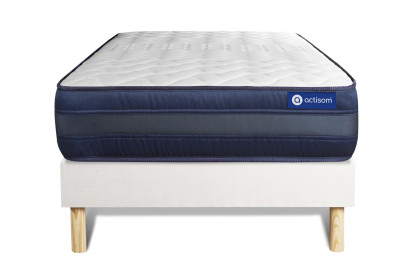 Ensemble Matelas Sommier 80x200 cm - Sommier Blanc (en kit) - Actiflex Tech