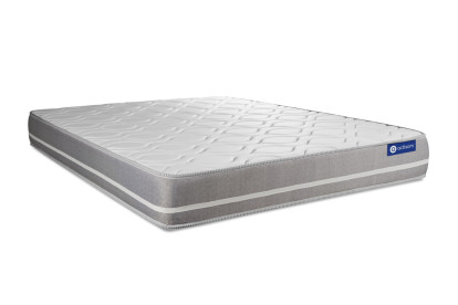 Ensemble Matelas Sommier 140x190 cm - Sommier Gris (en kit) - Actiflex Touch
