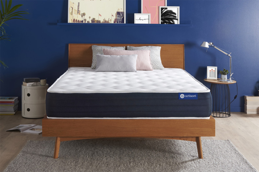 Matelas 130x210 cm Ressorts ensachés et Mémoire de forme - Actiflex Sleep