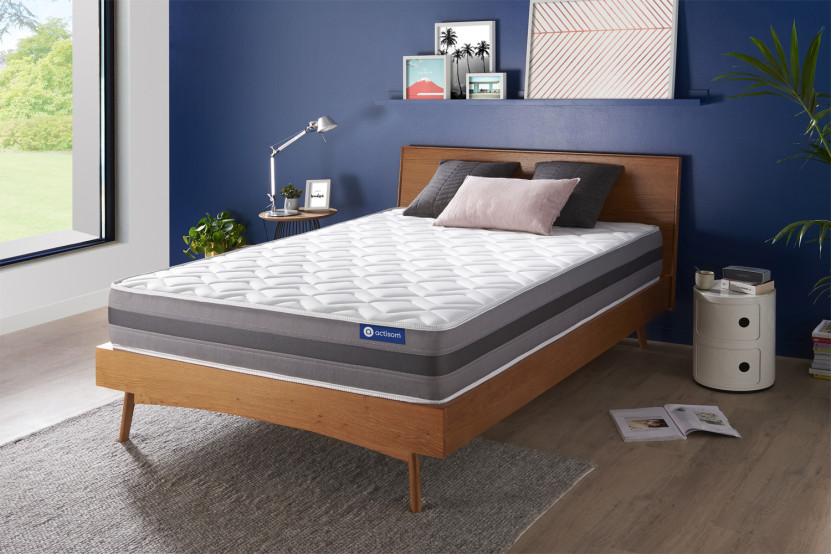 Matelas 135x190 cm Ressorts ensachés et Mémoire de forme - Actiflex Relax