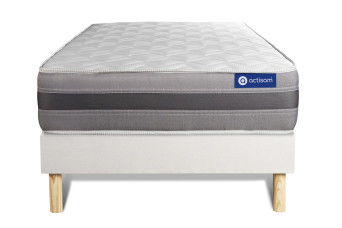 Ensemble Matelas Sommier 80x190 cm - Sommier Blanc (en kit) - Actilatex Relax