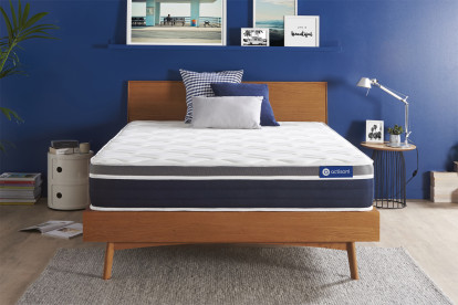 Matelas 130x210 cm Ressorts ensachés et Mémoire de forme - Actiflex Confort