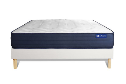 Ensemble Matelas Sommier 120x200 cm - Sommier Blanc (en kit) - Actiflex Life