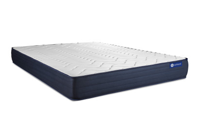 Ensemble Matelas Sommier 140x190 cm - Sommier Gris (en kit) - Actiflex Life