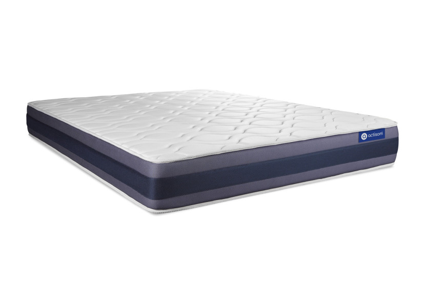 Ensemble Matelas Sommier 120x210 cm - Sommier Blanc (en kit) - Actiflex Morpho