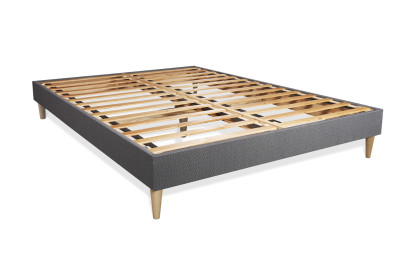 Ensemble Matelas Sommier 120x200 cm - Sommier Gris (en kit) - Actimemo Tech