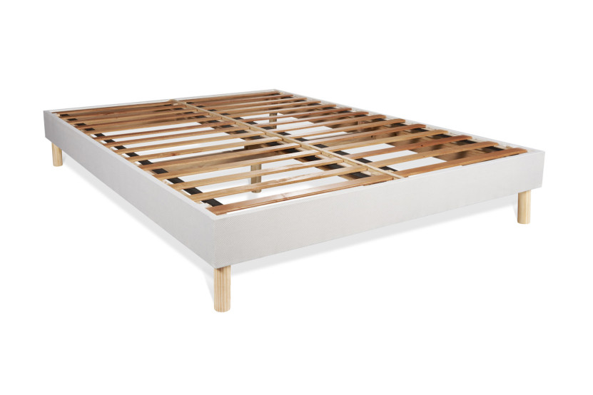 Ensemble Matelas Sommier 140x220 cm - Sommier Blanc (en kit) - Actiflex Plus