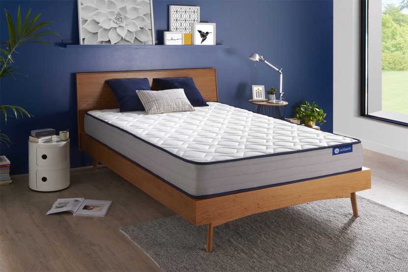Matelas 130x200 cm Ressorts ensachés et Mémoire de forme - Actiflex Form